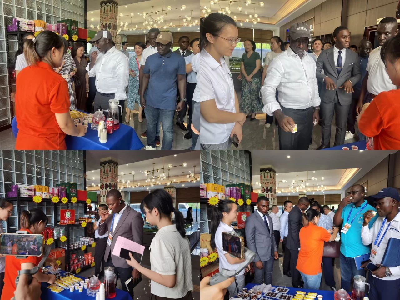 邵陽(yáng)紅出貨倉(cāng)參加“第三屆中非經(jīng)貿(mào)博覽會(huì)”并與非洲貝寧代表團(tuán)交流合作